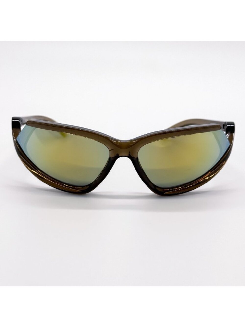 NEW BALENCIAGA BB0289S 003 SUNGLASSES BROWN GEOMETRIC UNISEX EYEWEAR BALENCIAGA - Picture 4 of 9